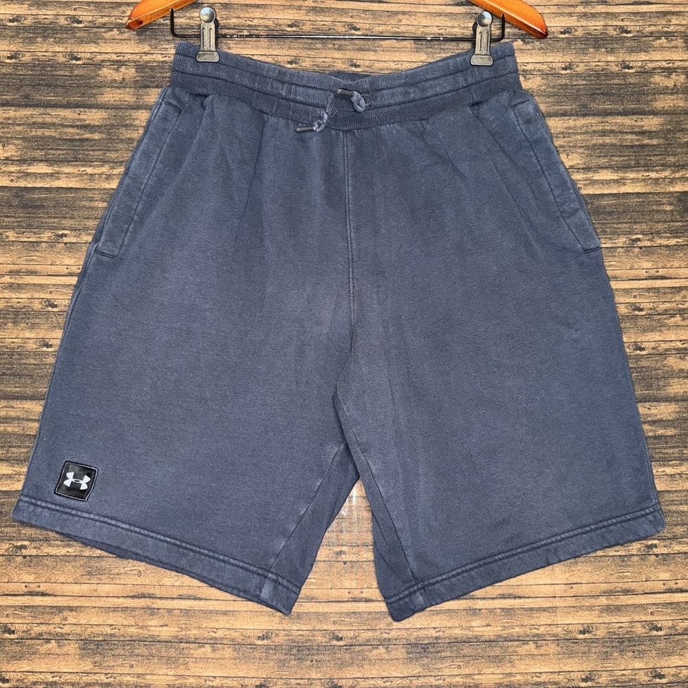 Under Armour Sweat Shorts Fleece Black Size Large Style 1320742
